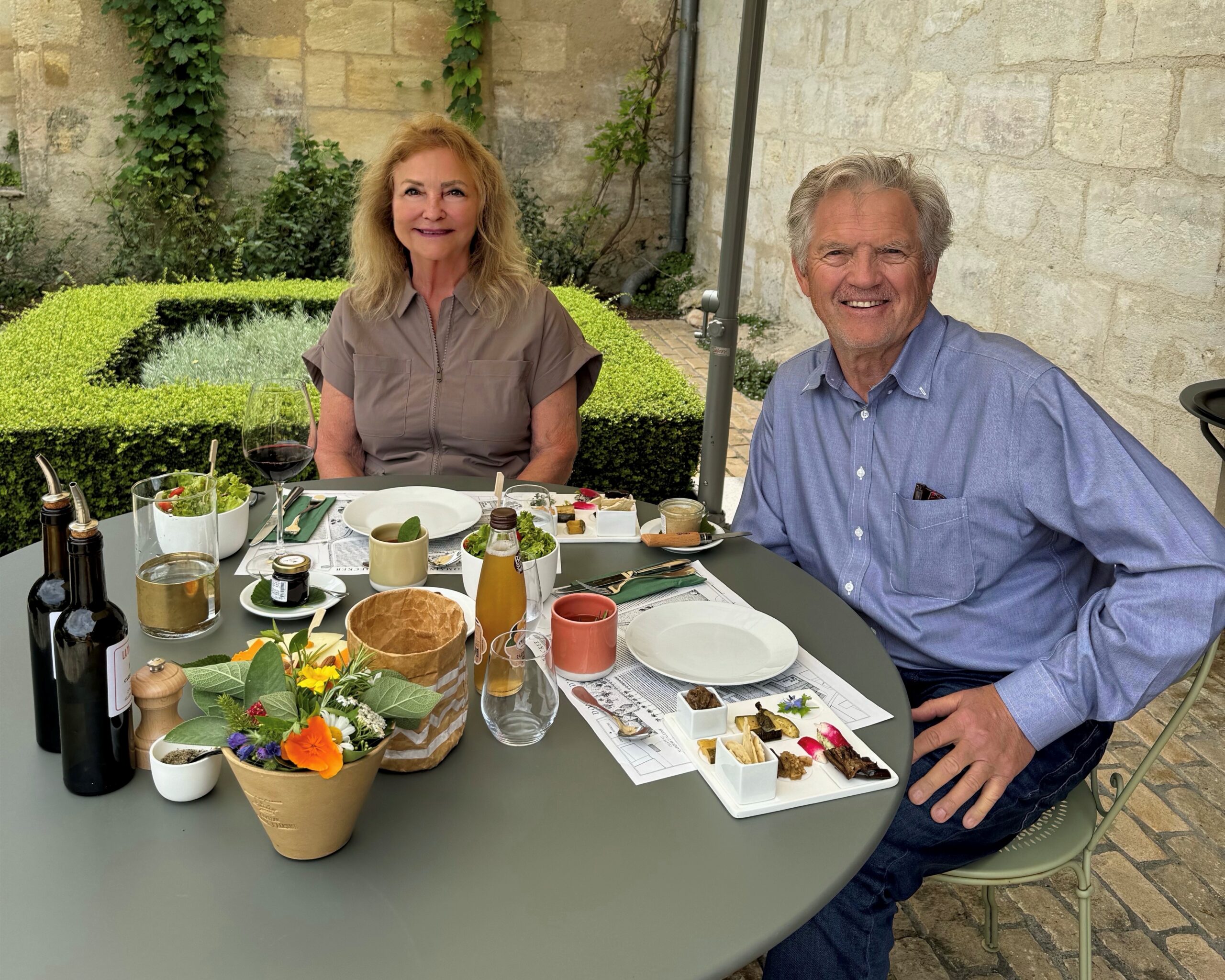 Bordeaux Fance Winery Lunch Susan and David