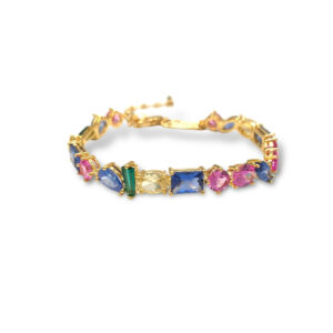 Ariana Bracelet in Gold with Multi-Shaped Cubic Zirconia