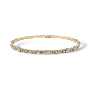 Grace Baguette Bracelet in Gold with Cubic Zirconia