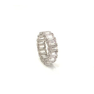 Julia Eternity Ring in White Gold with Clear Cubic Zirconia
