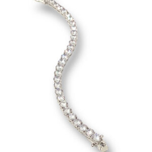 Julia Tennis Bracelet in White Gold with 39.6ct Cubic Zirconia