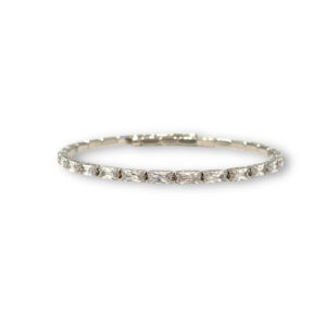 Lucy Bangle in White Gold with Cubic Zirconia