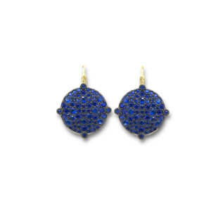 Marie Drop Earrings in Gold with Blue Sapphire Cubic Zirconia