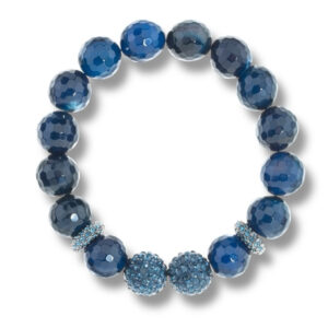 Soraya Faceted Sodalite Bracelet with Swarovski Crystals