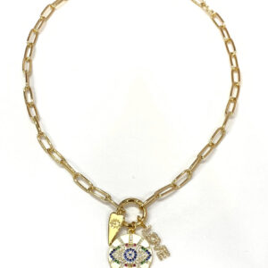 Soteria Necklace in Gold with Charm Details