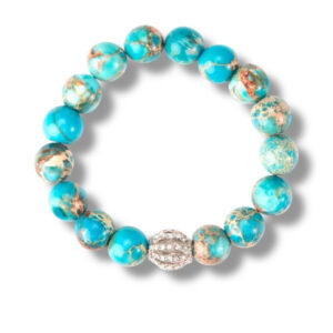 Talia Stretch Beaded Bracelet in Turquoise